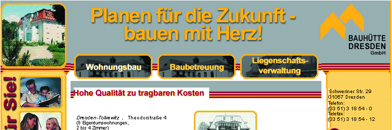 Website der Dresdener Bauhütte